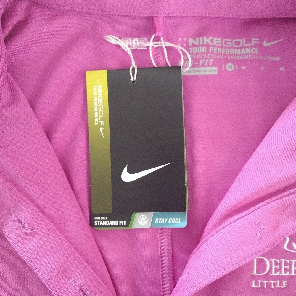 FREE-NWT golf glove included-pink golf shirt.Nike